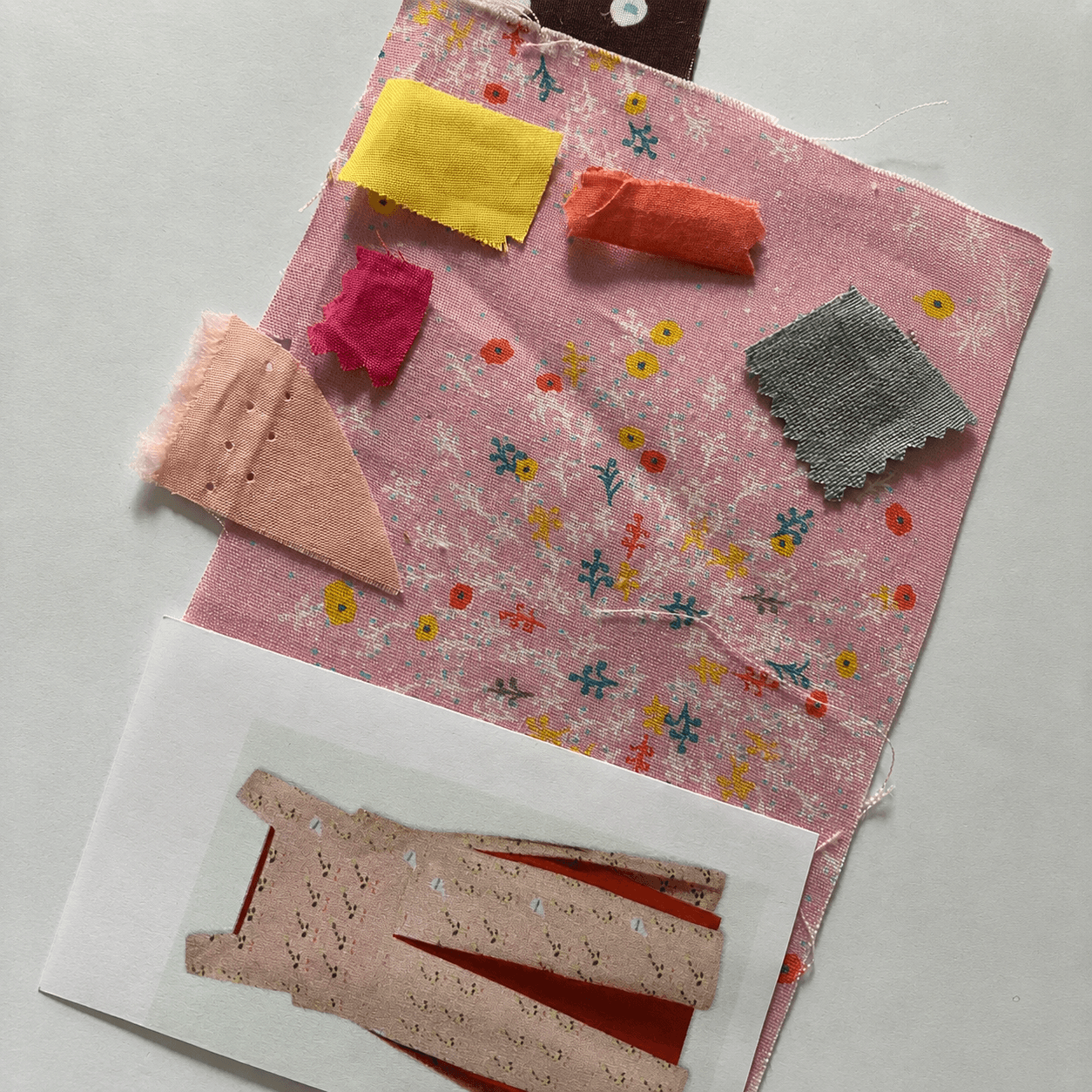Selecting the fabrics and samples for the collection