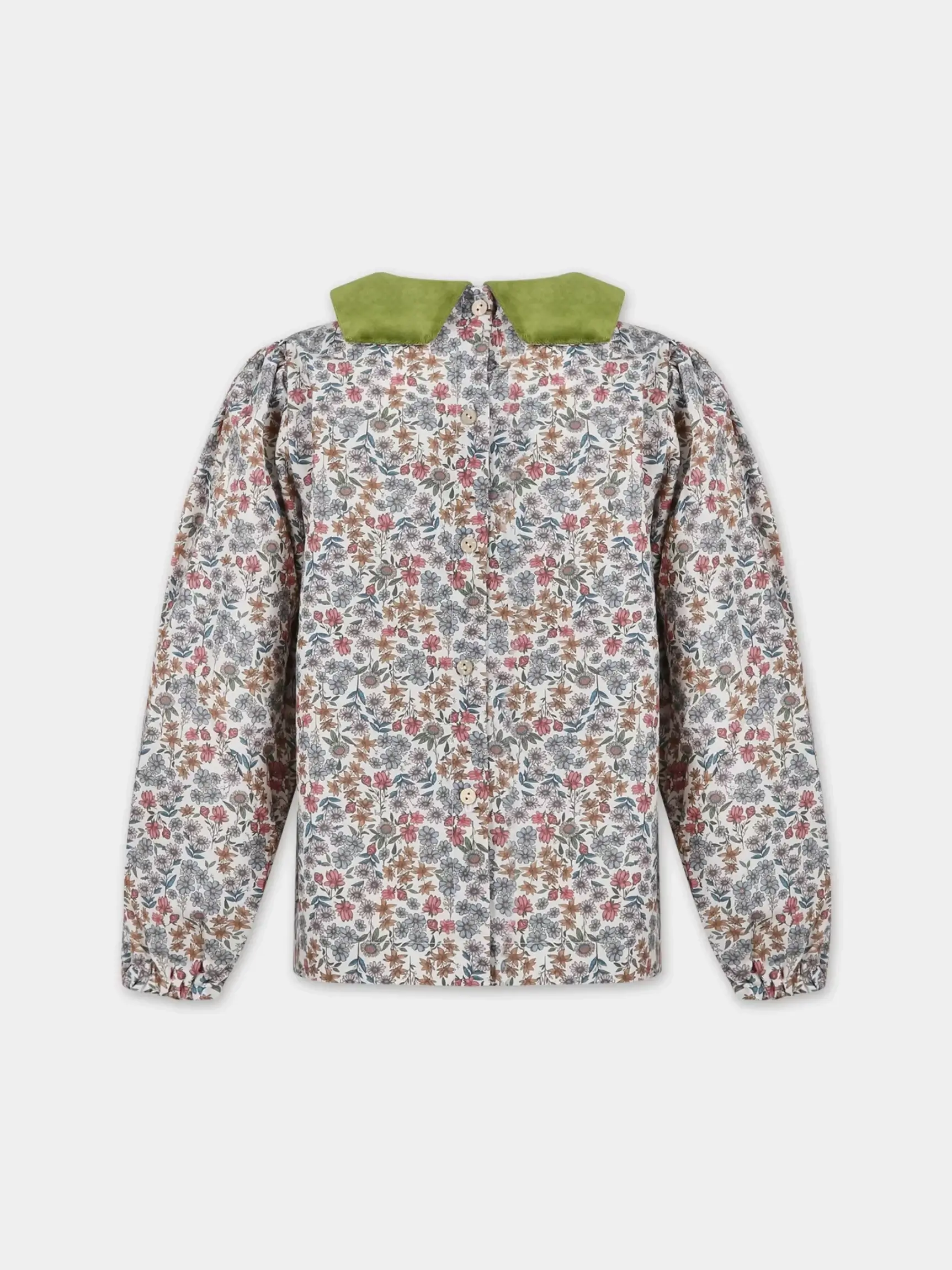 Camicia con colletto in velluto