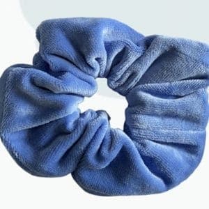 Scrunchies in velluto – Blu e azzurro intenso