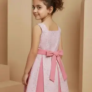 Abito Masha smanicato bicolore Flower Fantasie: natura Back