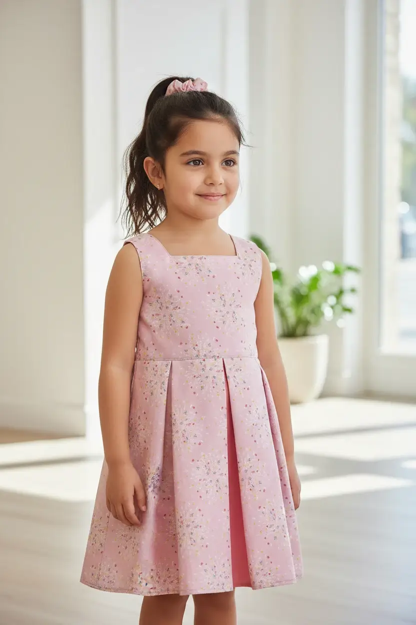 Abito Masha smanicato bicolore Flower Fantasie: natura Il vestito della domenica