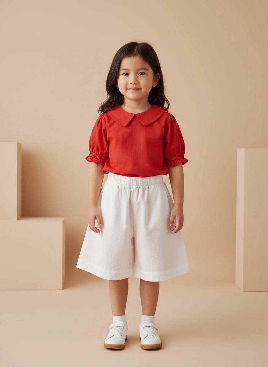 Pantaloncino Voile Nuovo Bianco puro Front di Farway Milano