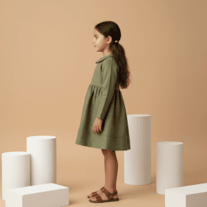 Abito Ariel (TEST) Verde khaki e militare Side