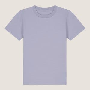 T-shirt Bimbi Classica in Cotone Organico Viola still life front di Farway Milano