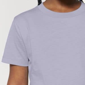 T-shirt Bimbi Classica in Cotone Organico Viola still life dettaglio di Farway Milano
