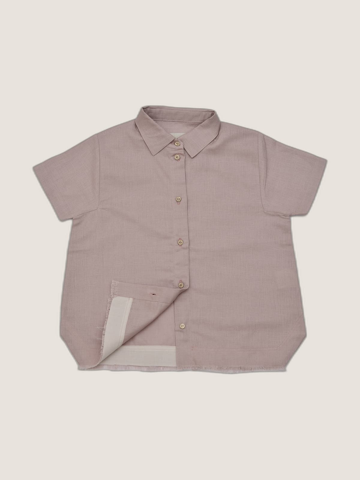Camicia Capri manica corta Rosa cipria e nude still life dettaglio di Farway Milano - _AND3690-vertical-beige-centrato-zoom.jpg