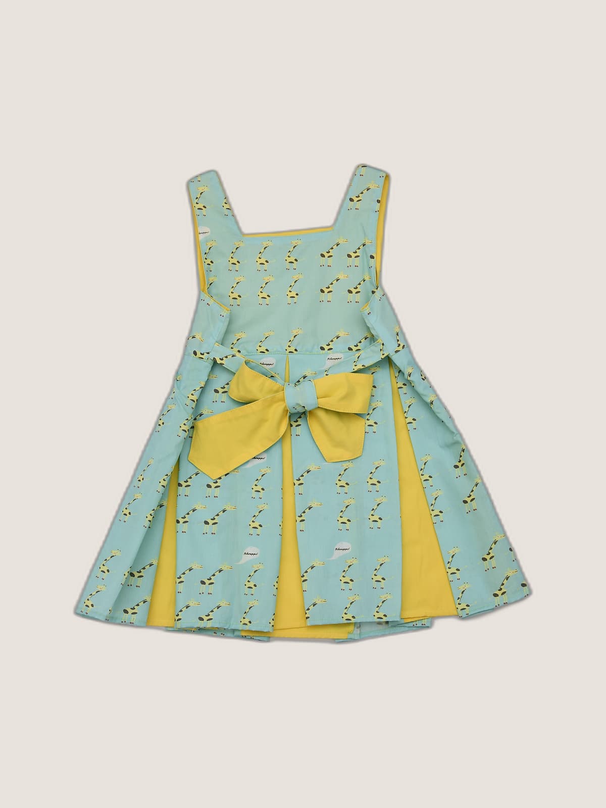 Abito Masha smanicato bicolore Giraffe Fantasie: personaggi still life retro di Farway Milano - _AND3776-vertical-beige-centrato-zoom.jpg