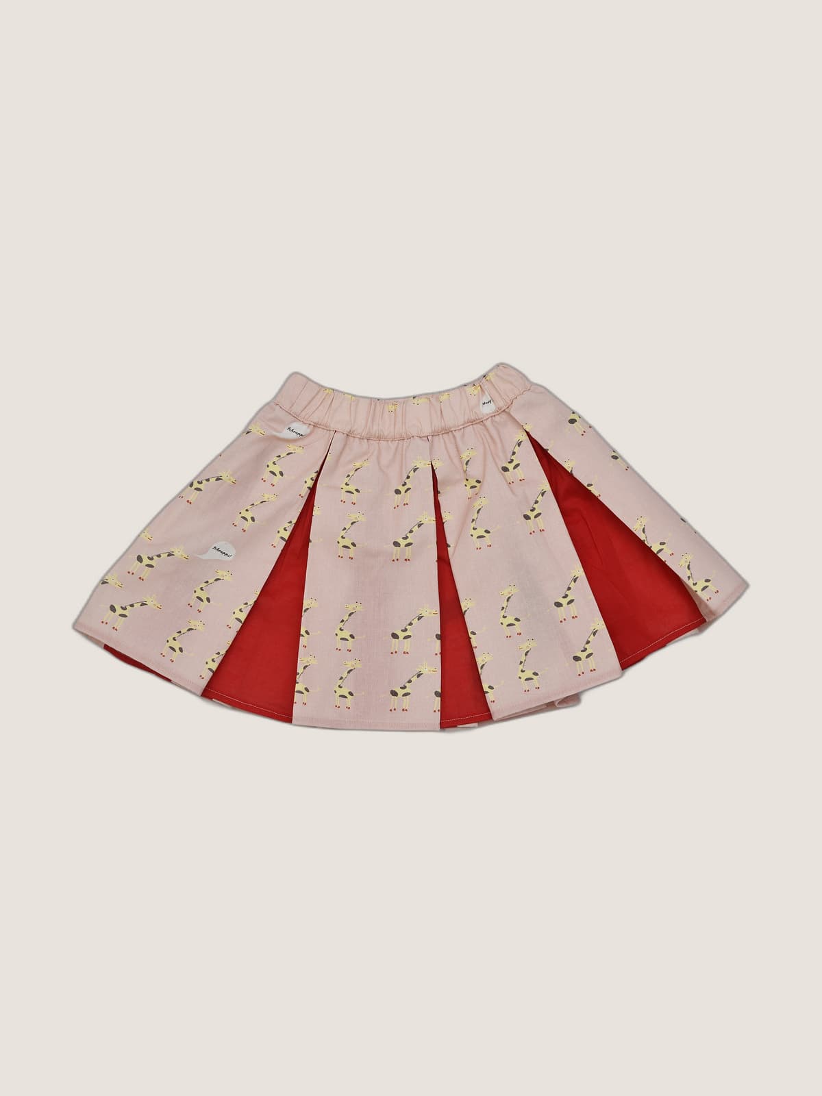 Gonna Masha bicolore Giraffe Fantasie: animali still life front di Farway Milano - _AND3823-vertical-beige-centrato-zoom.jpg