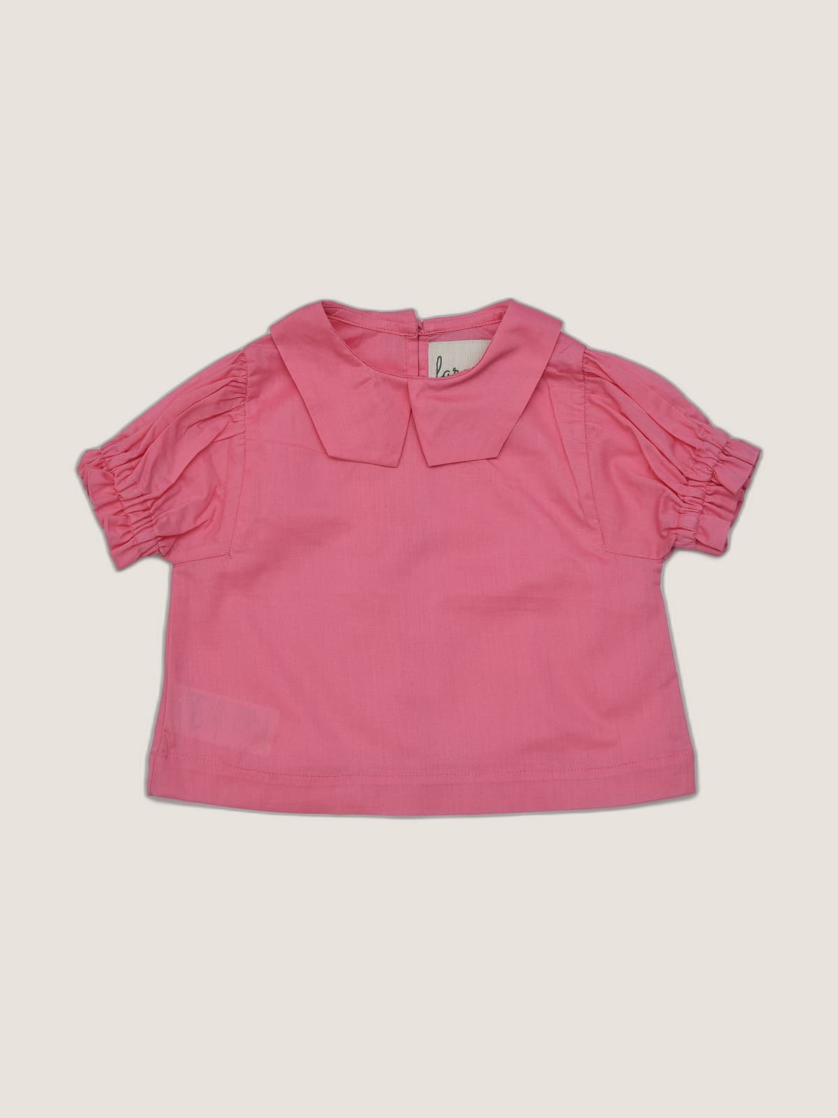 Camicia Masha manica corta a sbuffo Rosa pastello e antico still life front di Farway Milano - _AND3839-vertical-beige-centrato-zoom.jpg
