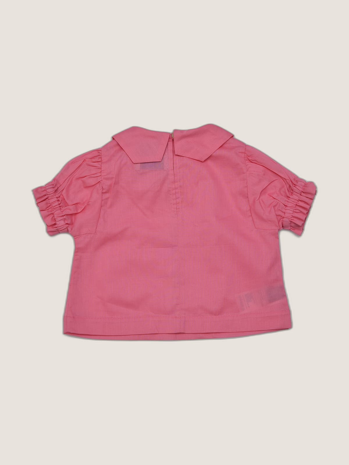 Camicia Masha manica corta a sbuffo Rosa pastello e antico still life retro di Farway Milano - _AND3840-vertical-beige-centrato-zoom.jpg