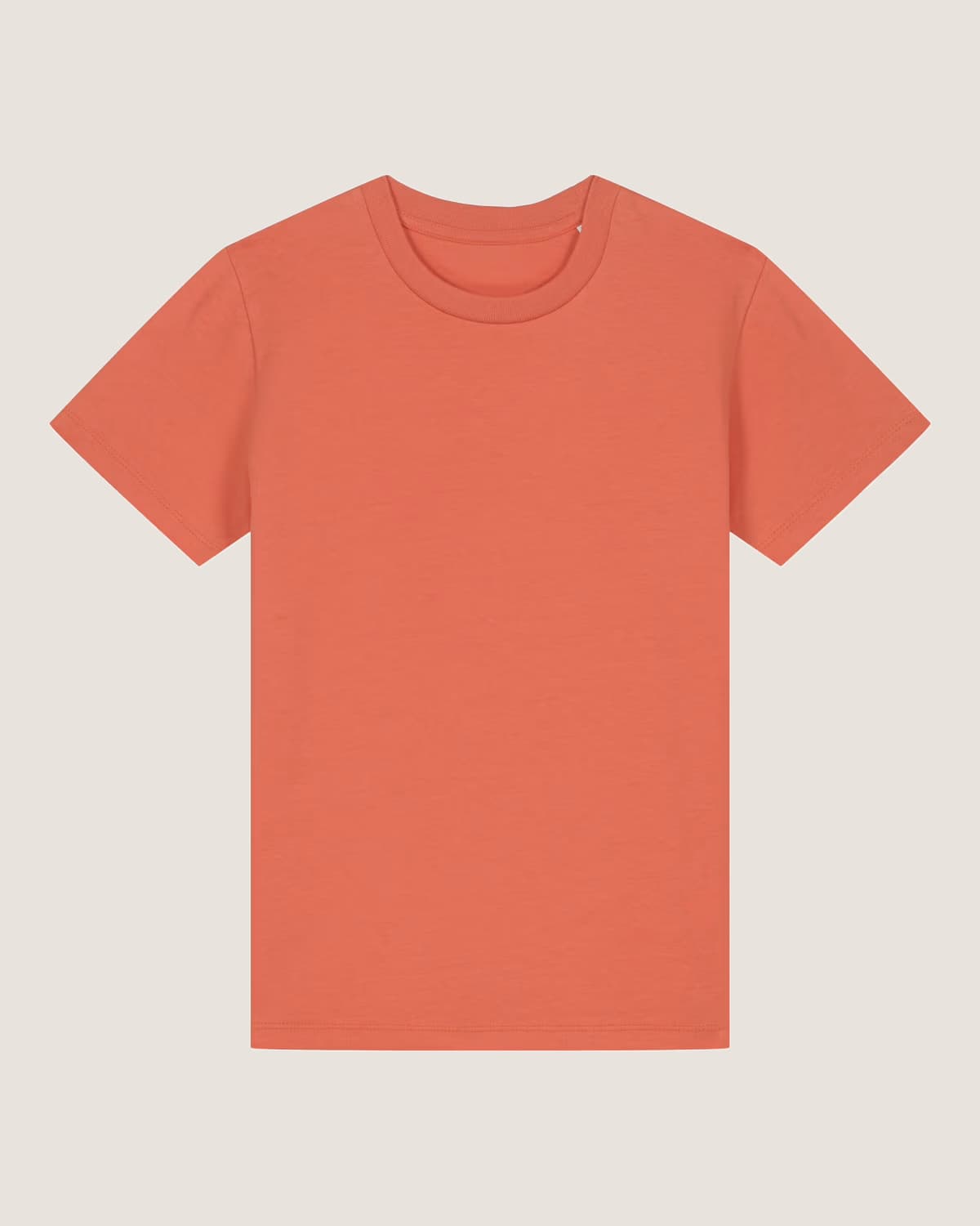 T-shirt Bimbi Classica in Cotone Organico Arancione still life front di Farway Milano