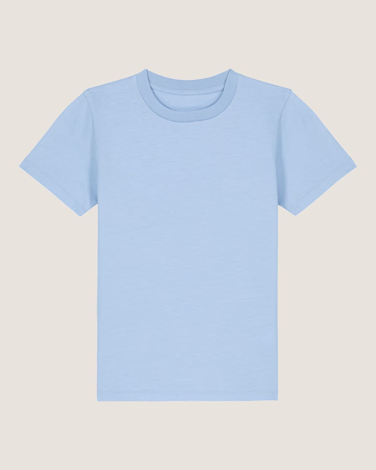 T-shirt Bimbi Classica in Cotone Organico Blu e azzurro intenso still life front di Farway Milano
