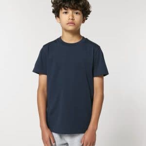 T-shirt Bimbi Classica in Cotone Organico Blu navy e notte In Action di Farway Milano