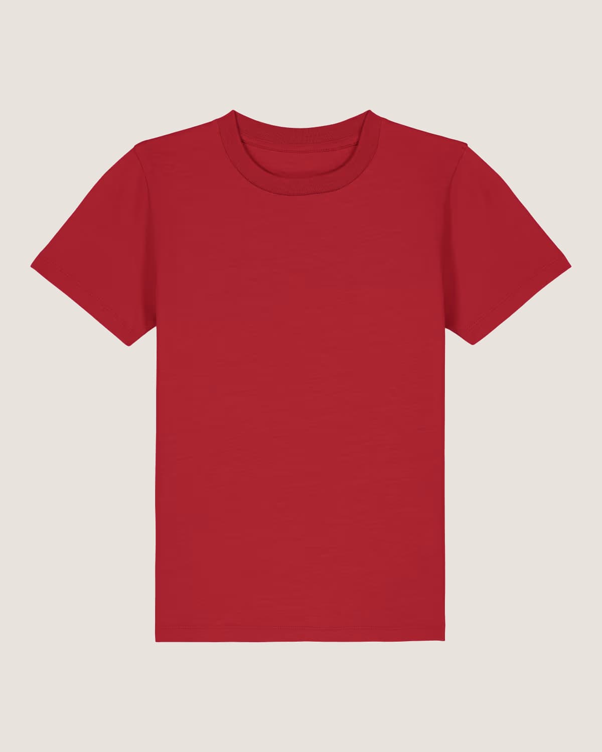 T-shirt Bimbi Classica in Cotone Organico Rosso e ciliegia still life front di Farway Milano