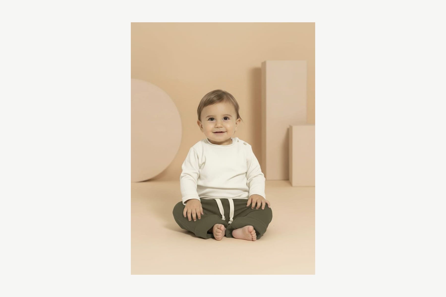 Maglia in cotone panna e avorio Farway Milano