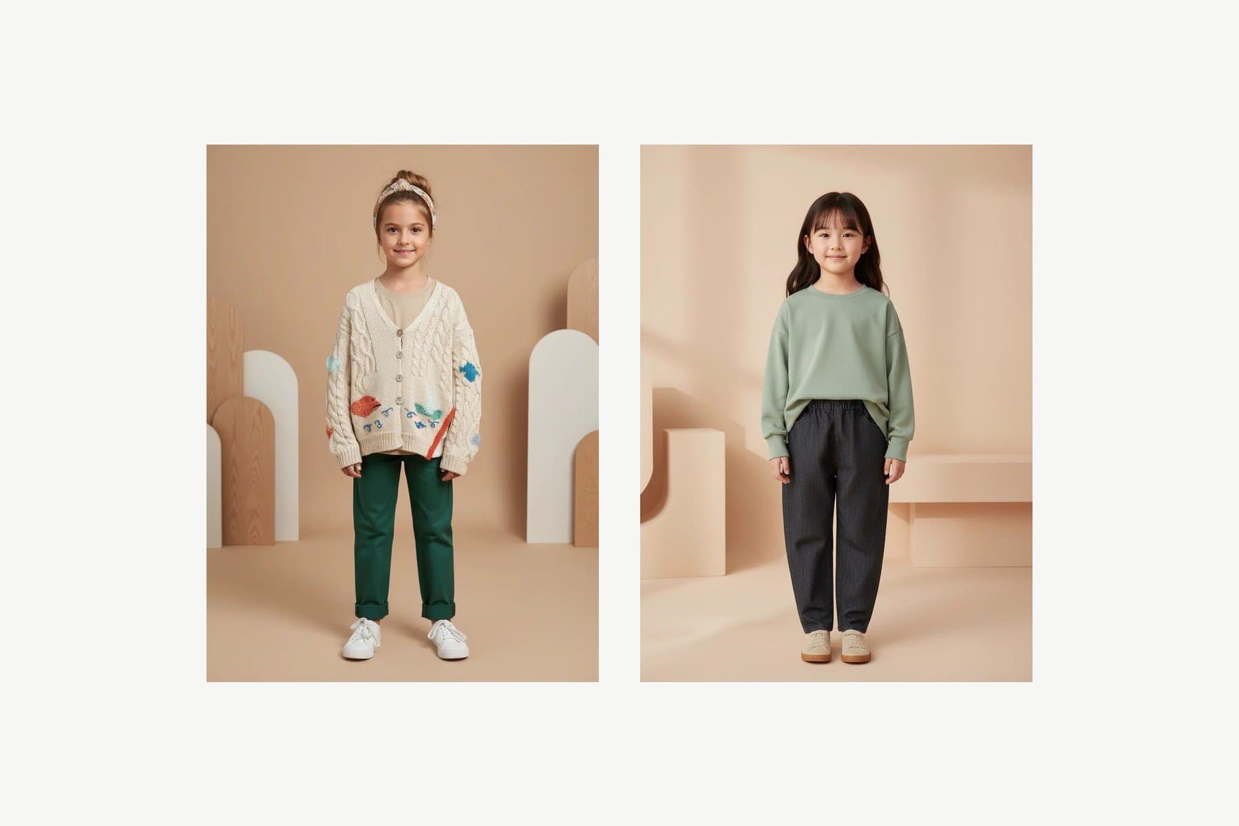 Cardigan fatto a mano e felpa in cotone biologico Farway Milano per l'autunno