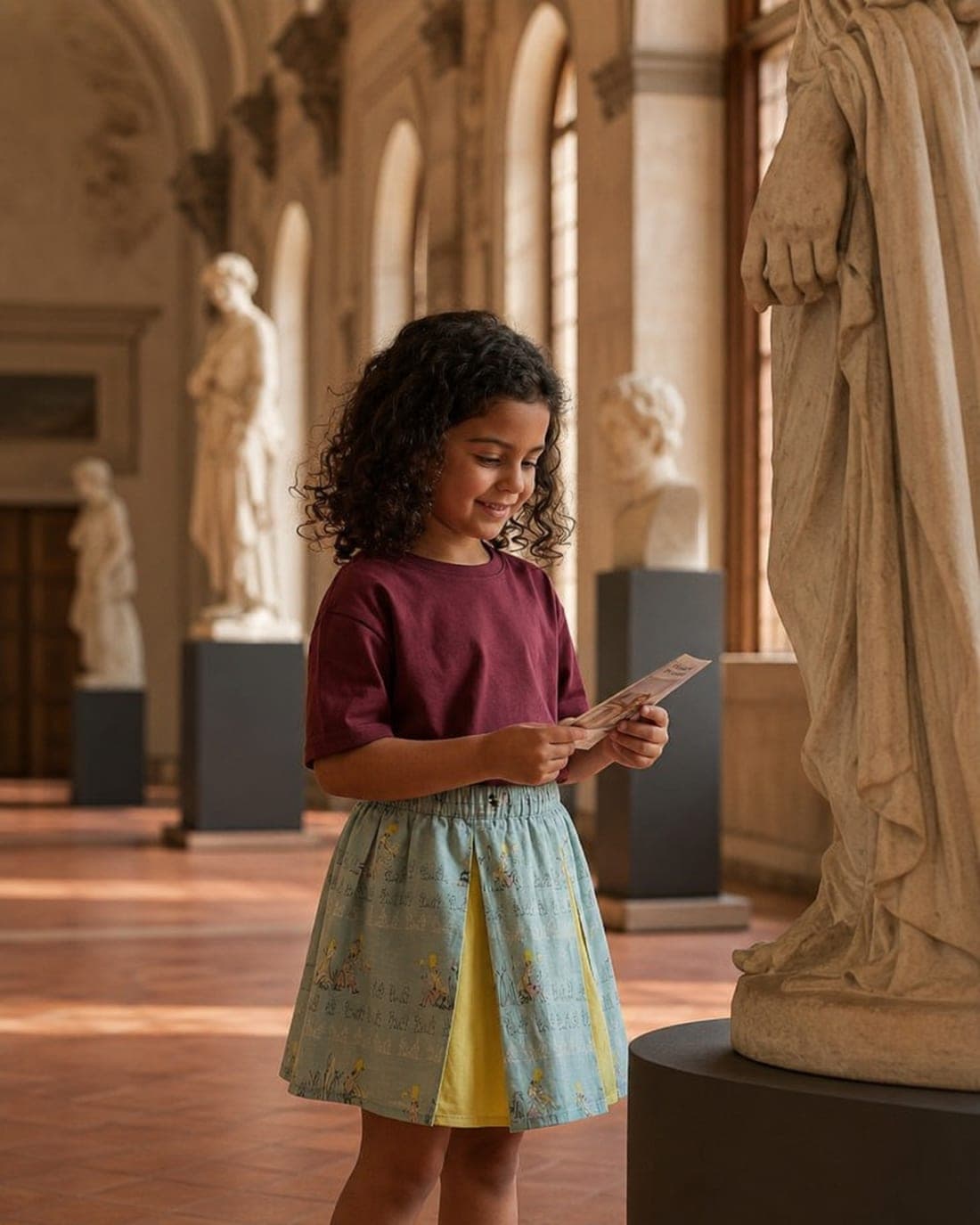 Children visiting a museum in Milan