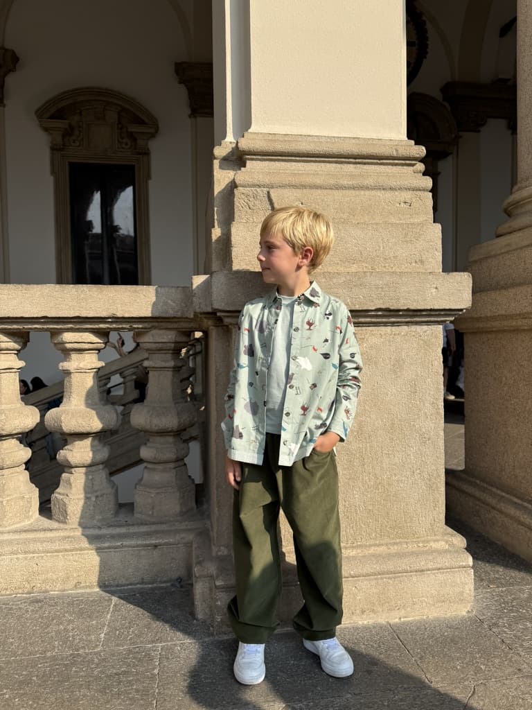 Pantalone elegante a millerighe