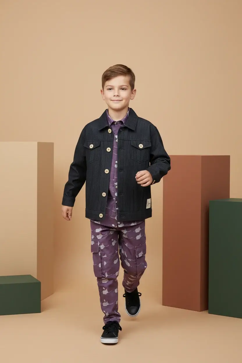 Giacca in Denim sfoderata Azzurro polvere e denim In Action di Farway Milano