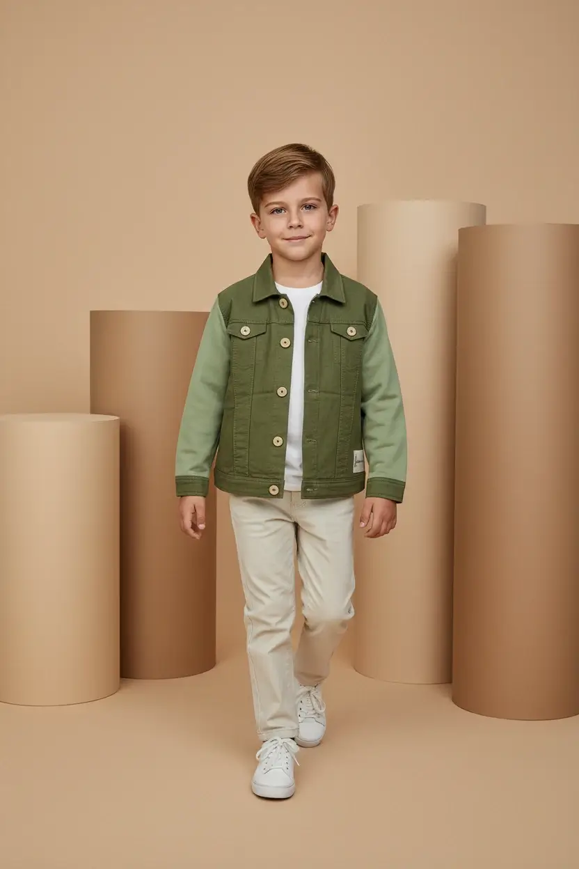 Giacca in Lino Verde khaki e militare In Action di Farway Milano