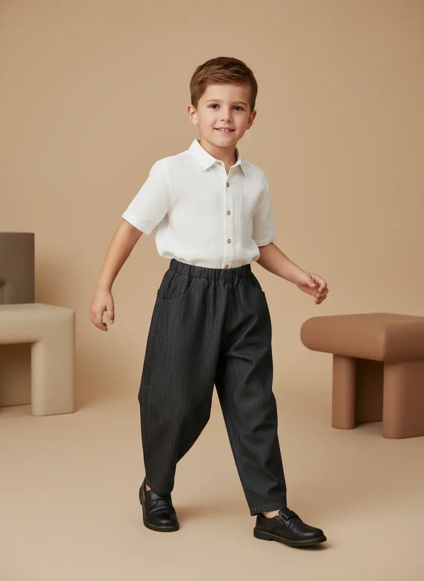 Pantalone denim Azzurro polvere e denim In Action Maschio di Farway Milano