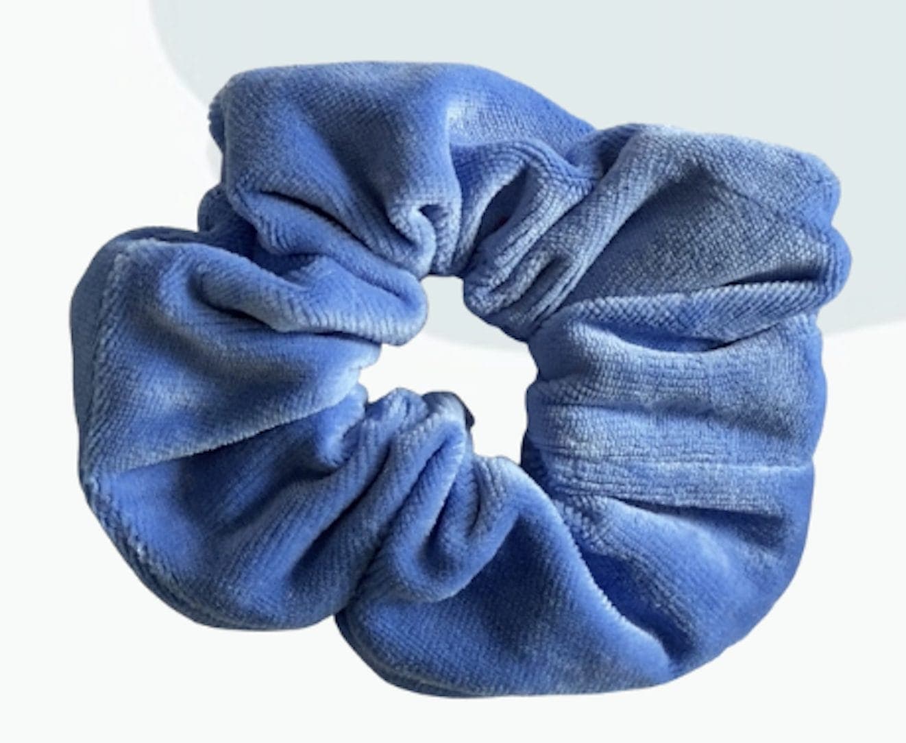 Scrunchies in velluto – Blu e azzurro intenso