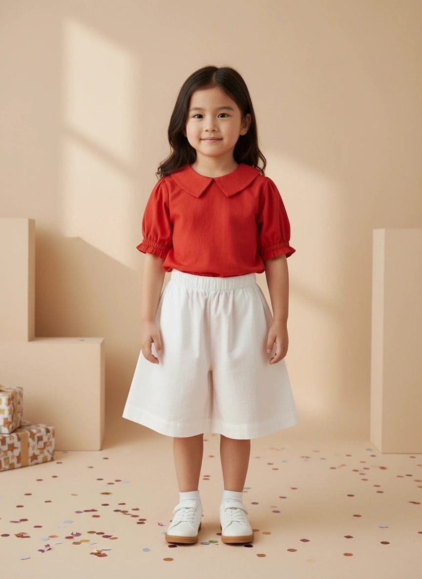 Pantaloncino Voile Nuovo Bianco puro Compleanno di Farway Milano