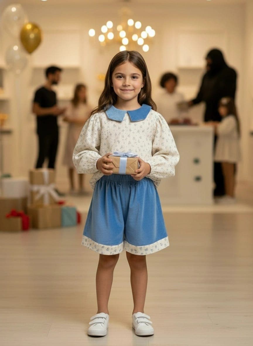 Camicia elegante con colletto Blu e azzurro intenso Cerimonia in famiglia di Farway Milano