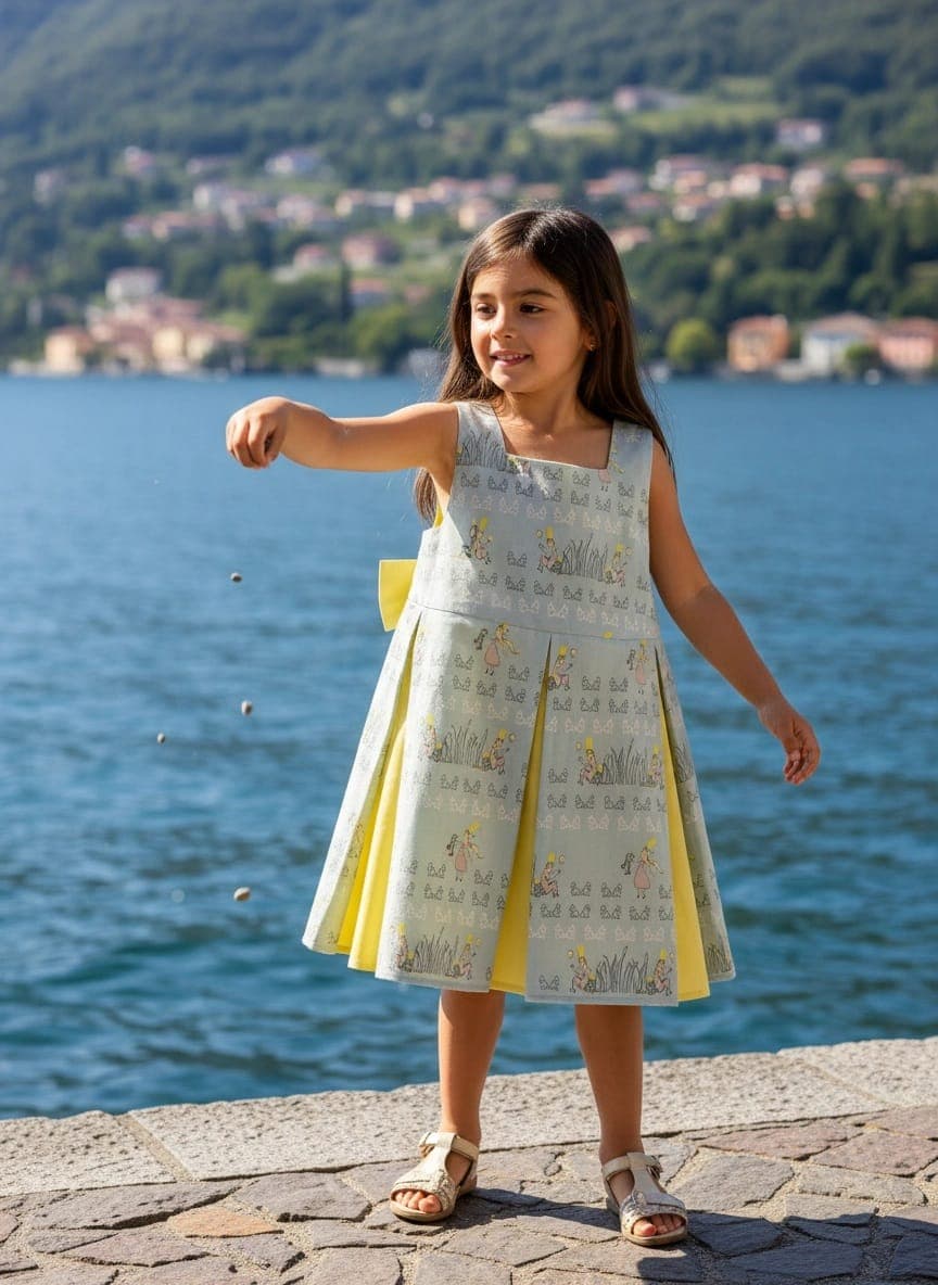 Abito Masha smanicato bicolore Principesse Fantasie: personaggi Weekend al lago di Farway Milano