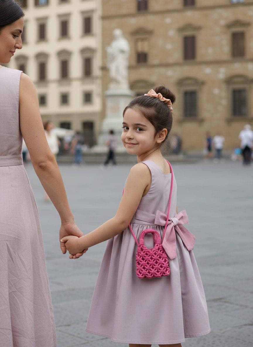 Yes Bag - Fucsia e rosa vivace Fucsia e rosa vivace Passeggiata con mamma e papa di Farway Milano