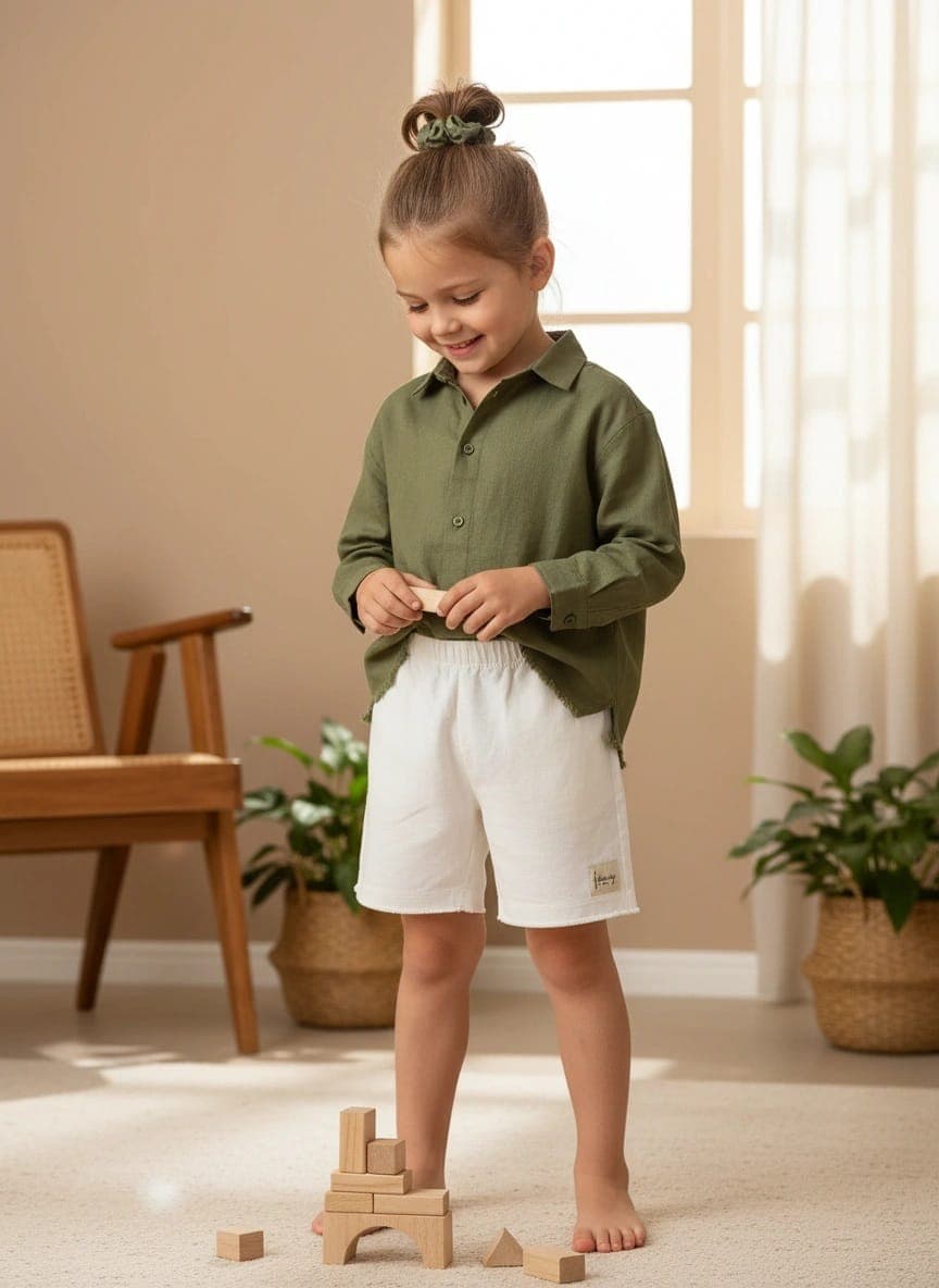 Pantalocino Capri sfilacciato Panna e avorio Il vestito della domenica di Farway Milano