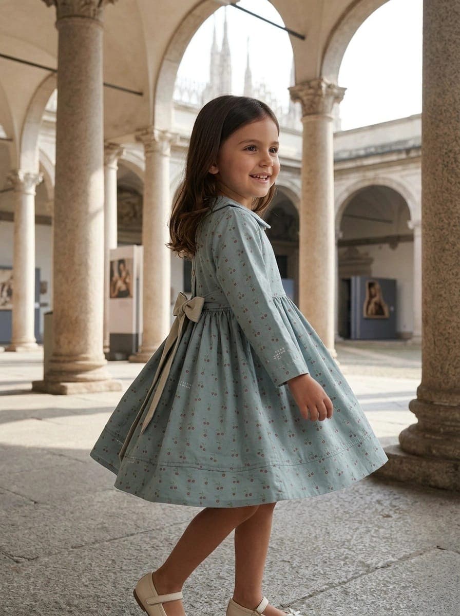 Abito Fantasia Ciliegine Unico Pomeriggio al museo di Farway Milano