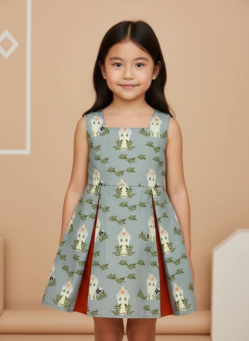 Abito Masha smanicato bicolore Principesse (Copia 1) Fantasie: personaggi Front di Farway Milano
