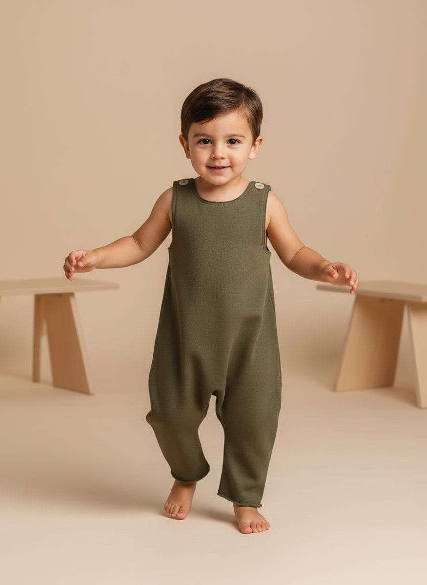 Tutina Smanicata Verde khaki e militare In Action di Farway Milano