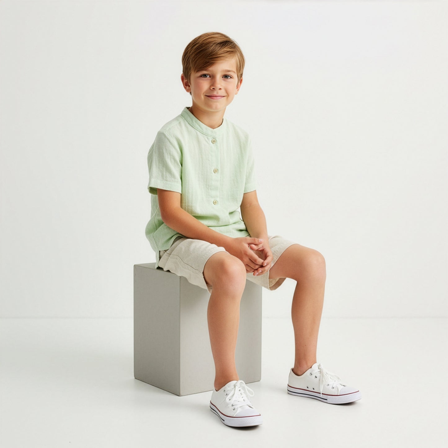 Camicia alla Coreana in Mussola