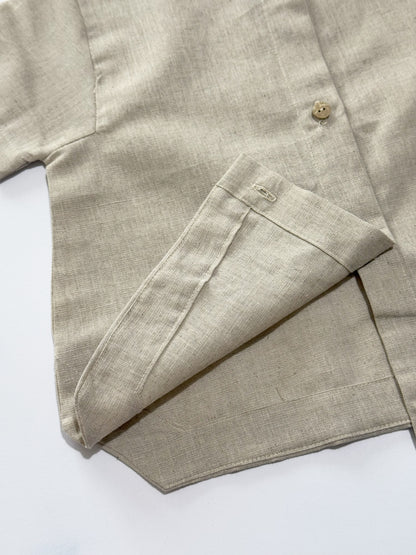 Linen Mandarin Collar Shirt