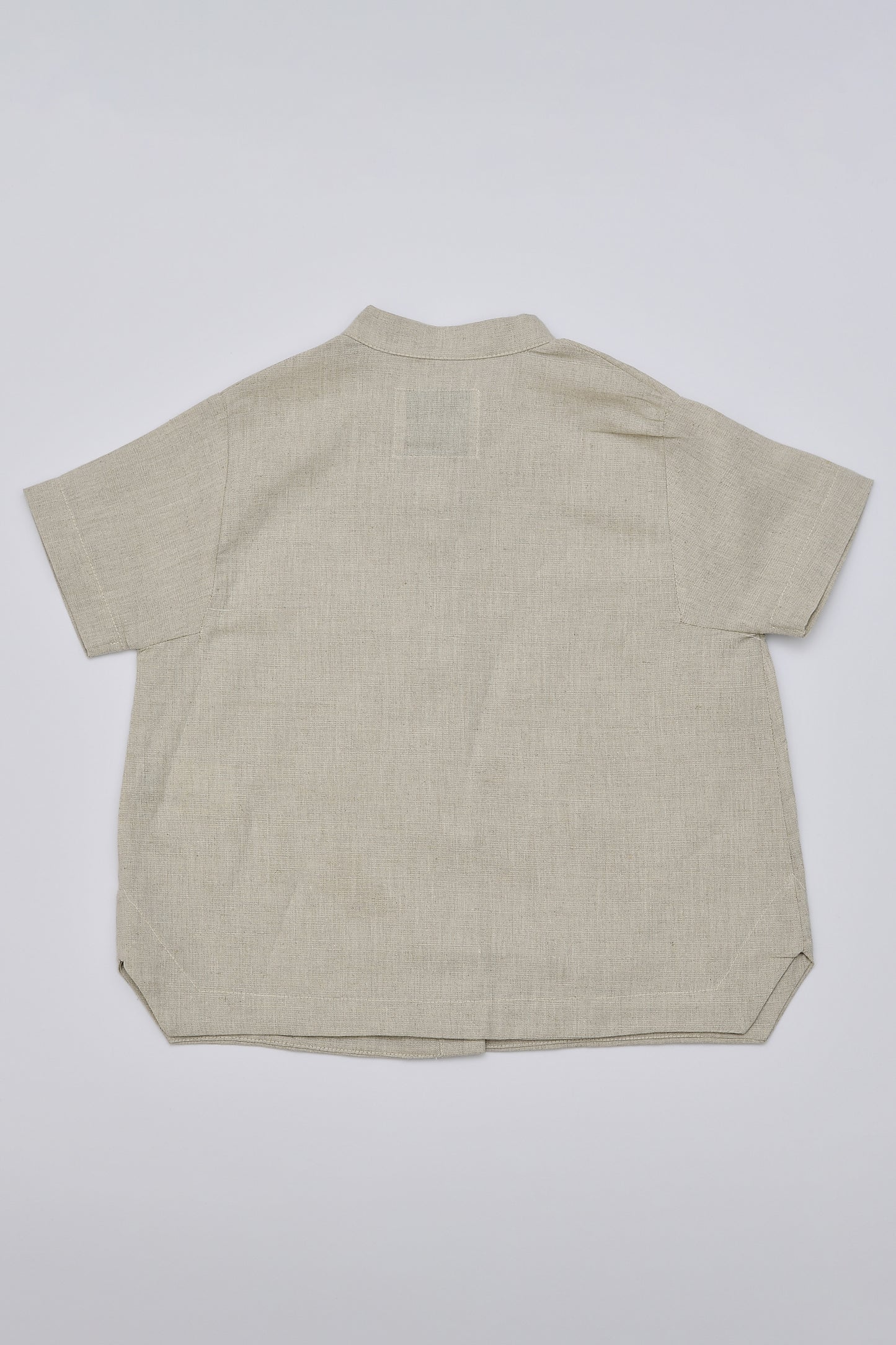 Linen Mandarin Collar Shirt