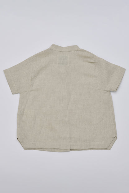 Linen Mandarin Collar Shirt