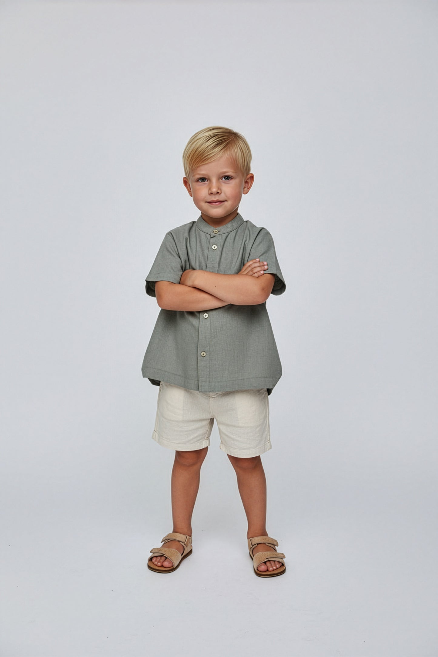 Camicia alla Coreana in Lino