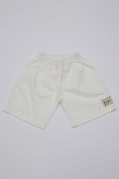 Pantalone Capri corto sfilacciato