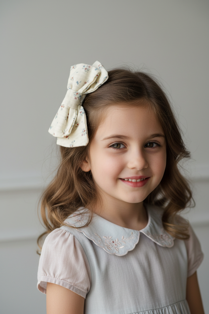 Bambina con Fiocco Écru grande