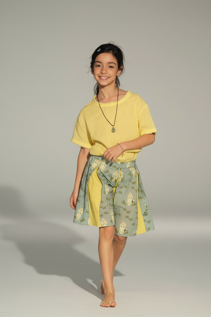 Modella bambina con Gonna Masha bicolore Principe Ranocchio