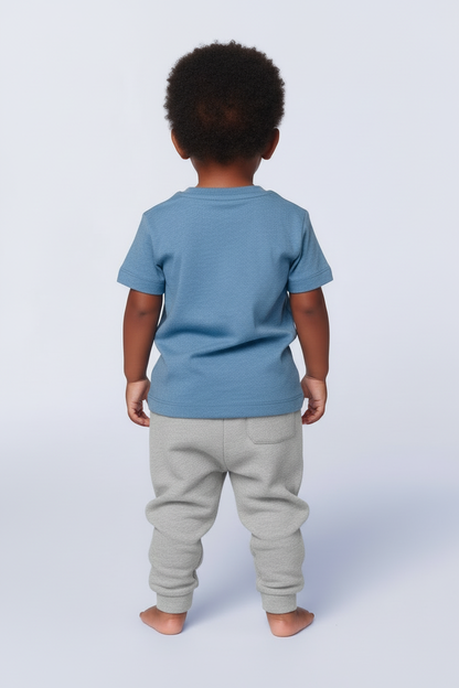 T-shirt bambino mid heather blue retro