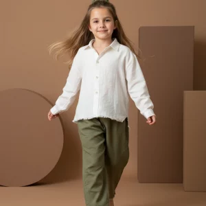 Camicia Capri manica lunga Panna e avorio In Action di Farway Milano