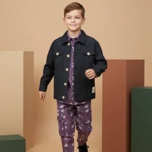 Giacca in Denim sfoderata Azzurro polvere e denim In Action di Farway Milano