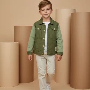 Giacca in Lino Verde khaki e militare In Action di Farway Milano