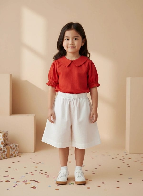 Pantaloncino Voile Nuovo Bianco puro Compleanno di Farway Milano