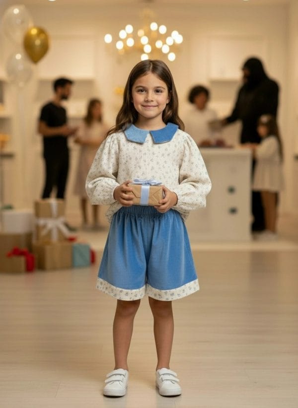 Camicia elegante con colletto Blu e azzurro intenso Cerimonia in famiglia di Farway Milano