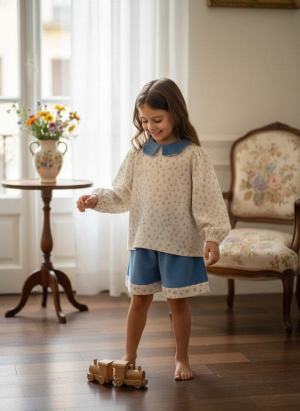 Camicia elegante con colletto Blu e azzurro intenso Il vestito della domenica di Farway Milano