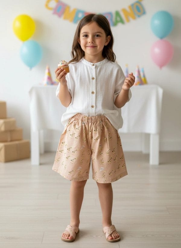 Pantaloncino Giraffe Nuovo Fantasie: animali Compleanno di Farway Milano